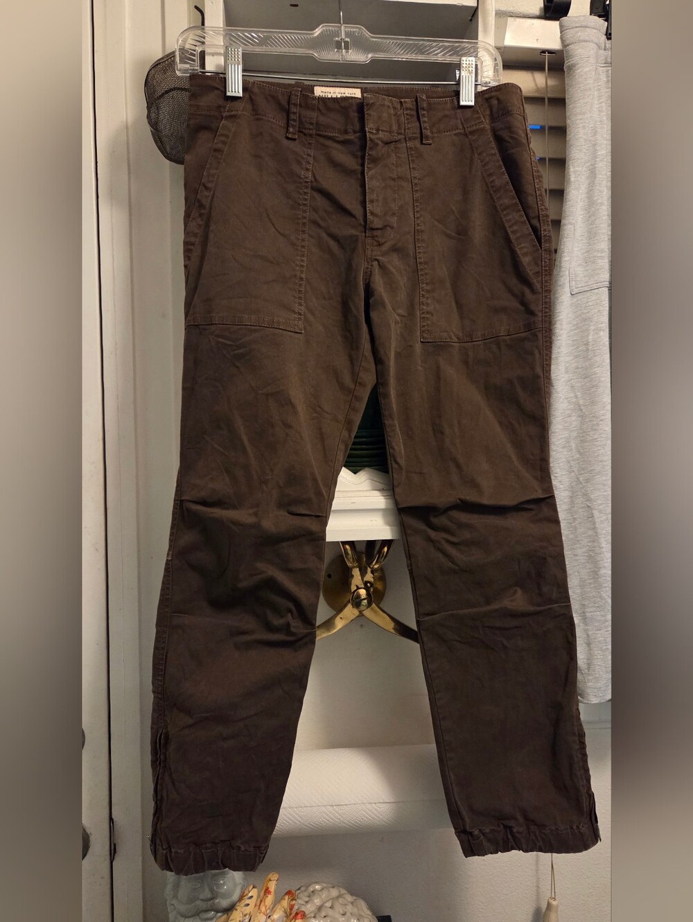 Nili Lotan 111/88 80 NL Cotton Twill Cropped Jogger Military Pants